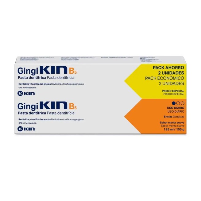 GingiKin B5 Pasta Dental 2 x 125 ml  Sabor Menta