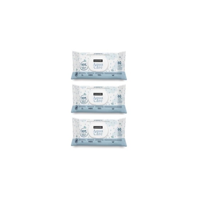 Suavinex Toallitas Aqua Ultrasensitive 3 x 60 unidades