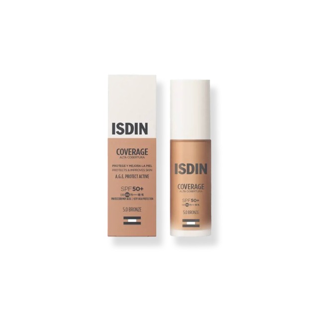 ISDIN Coverage SPF 50+ Bronze 5.0 30 g Base de Maquillaje