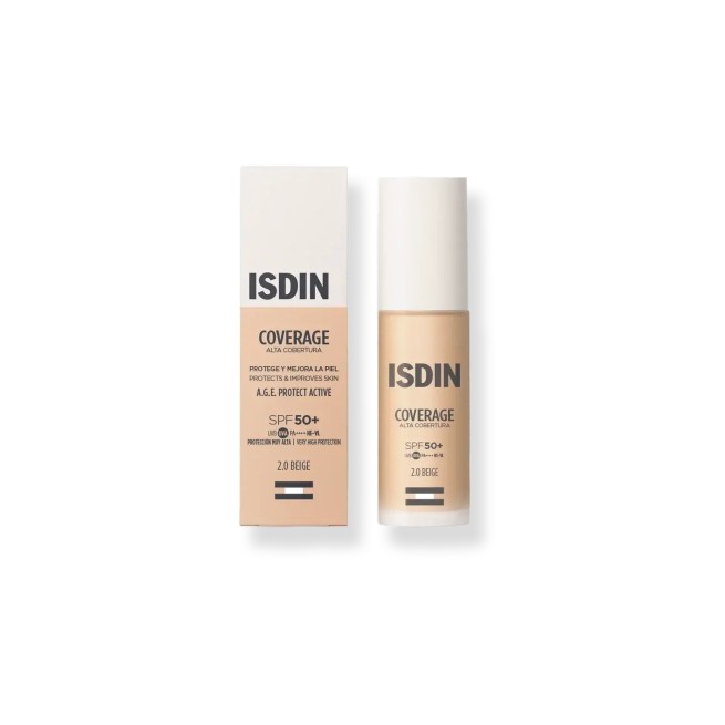 ISDIN Coverage SPF 50+ Beige 2.0 30 g Base de Maquillaje