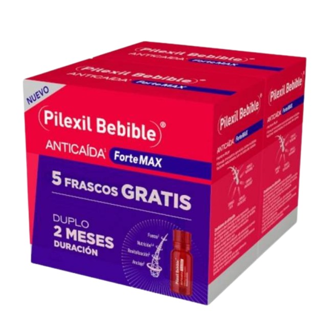 Pilexil Forte Max Bebible 30 ampollas + 30 ampollas de 15 ml