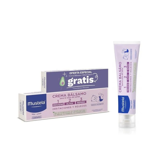 Mustela Crema Bálsamo Pañal 1,2,3 Pack 150 ml + 50 ml