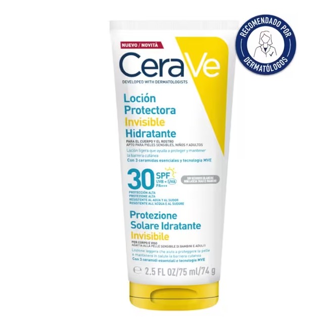 CeraVe Loción Protectora Hidratante Invisible SPF30+ 75 ml