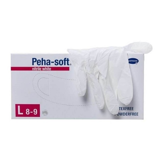 Peha - Soft Nitrile White Talla L 100 Unidades