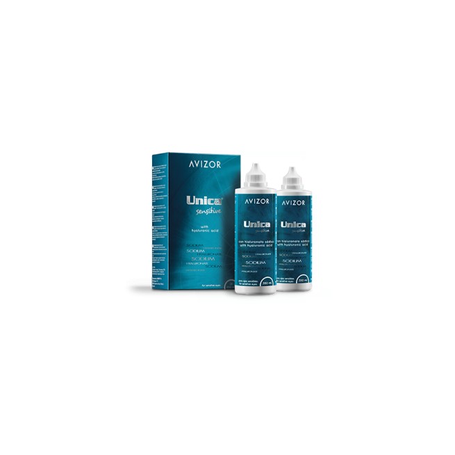 Avizor Solución Única con Ácido Hialurónico 2 x 350 ml para lentes de contacto