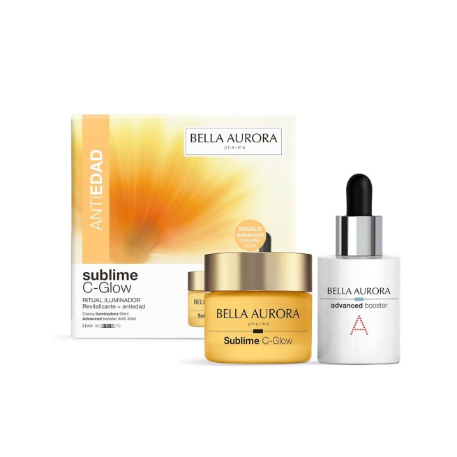 Bella Aurora Pack Sublime C-Glow Crema Iluminadora Antiedad 50 ml + Sérum Advanced Booster AHA 30 ml
