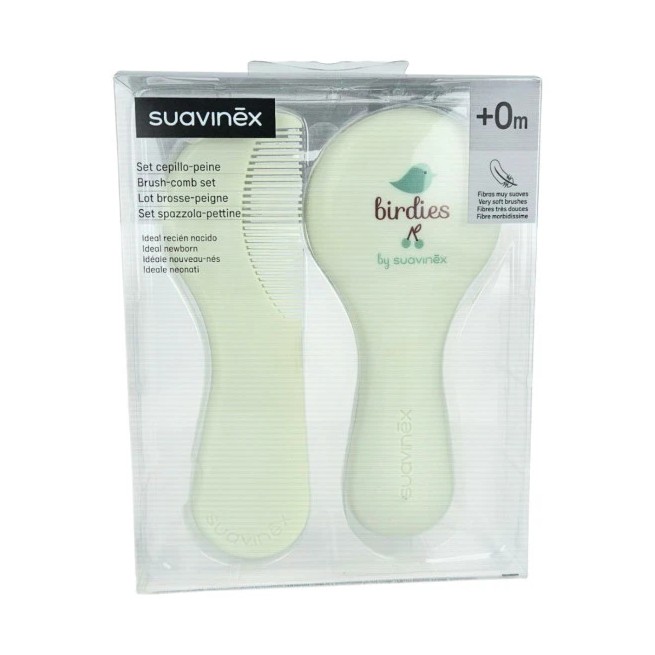 Suavinex Cepillo y Peine Verde Decorado