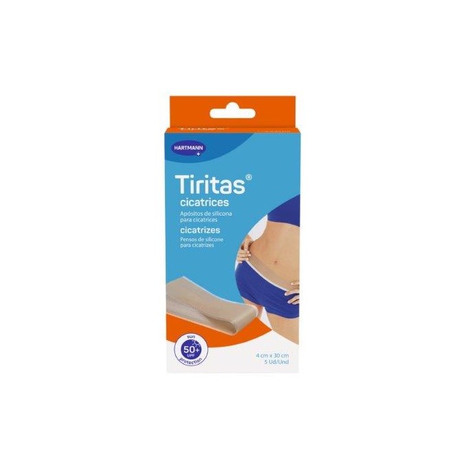 Tiritas Cicatrices de Silicona SPF50+ 4 x 30 cm 5 unidades