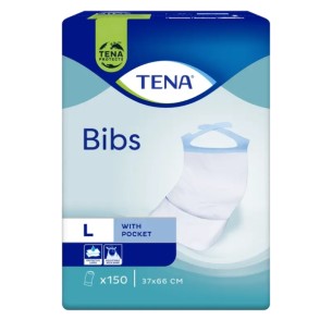 Tena Bibs Baberos Desechables Talla L 150 unidades