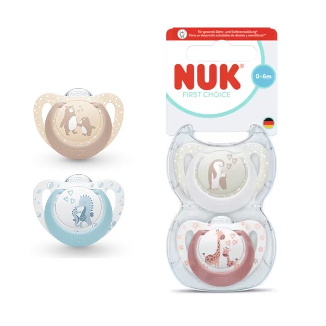 Nuk First Choice Chupete Silicona 0 a 6 meses 2 unidades