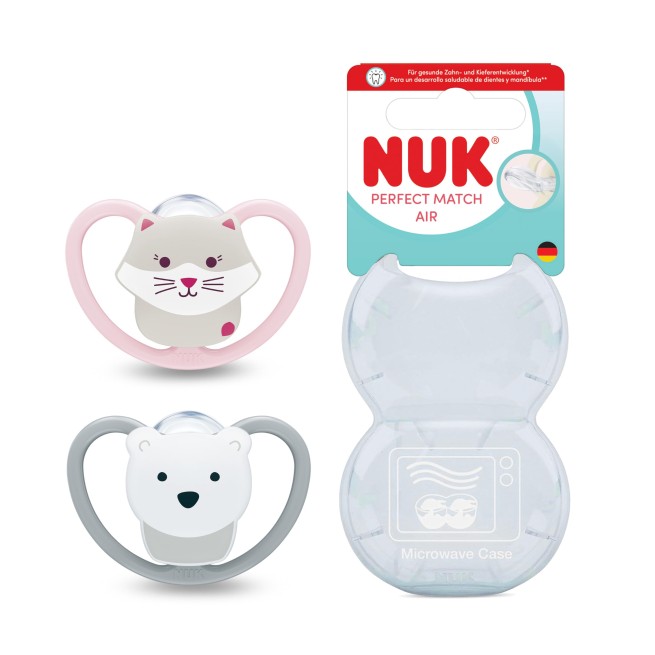 Nuk Perfect MatchAir Chupete de Silicona 6 a 12 meses 2 unidades