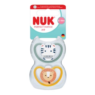 Nuk Perfect Match Air Chupete de Silicona 6 a 18 meses 2 unidades