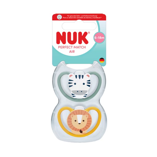 Nuk Perfect Match Air Chupete de Silicona 6 a 18 meses 2 unidades
