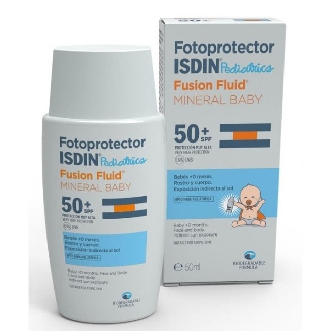 Fotoprotector Isdin® Baby Pediatrics Fusion Fluid Mineral Spf50+50 ml