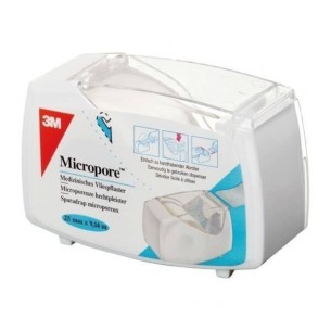 Micropore Portarollo Esparadrapo Papel Blanco 7,5M X 2,5Cm