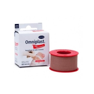 Omniplast Esparadrapo Hipoalergico Tela Color 2.5Cm X 5M