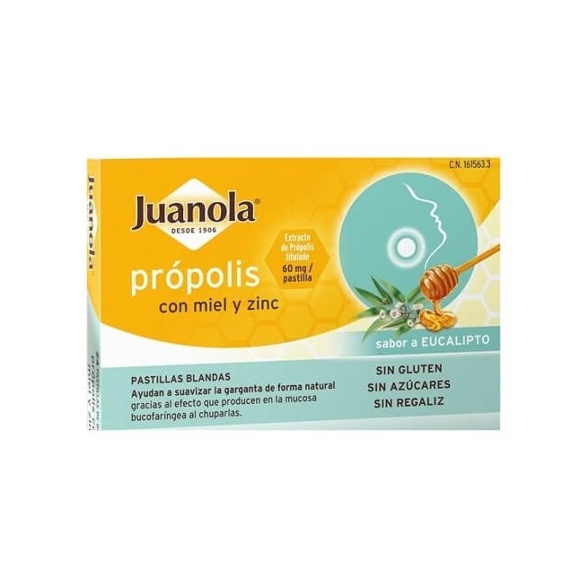 Juanola Propolis Miel y Zinc 24 Pastillas de Goma