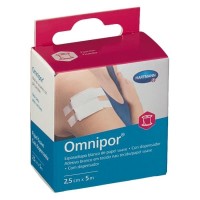 Omnipor Esparadrapo Blanco de Papel Suave 2,5 X 5 M