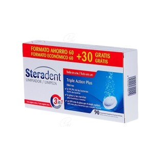 Steradent Triple Acción Plus 60Comp+30Comp