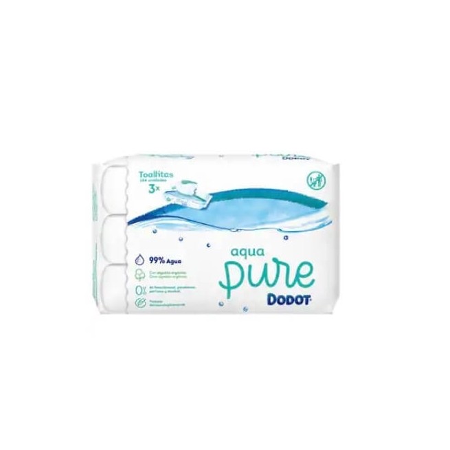 COMPRAR DODOT AQUA PURE TOALLITAS HUMEDAS BEBE 144 UND