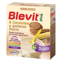 BLEVIT PLUS 8 CEREALES CON MIEL Y GALLETAS MARIA 600 GR