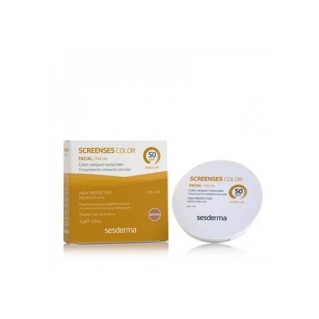 SESDERMA SCREENSES COMPACTO COLOR BROWN FPS 50+ 10 GR