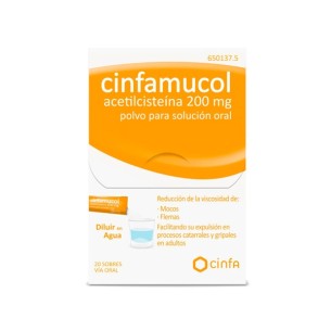 CINFAMUCOL ACETILCISTEINA 200 MG 20 SOBRES