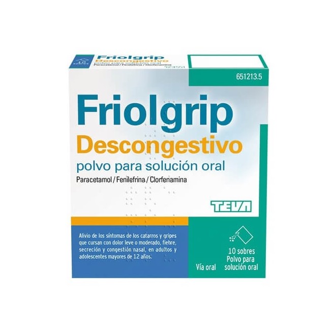 Friolgrip Descongestivo Polvo Para Solución Oral, 10 Sobres