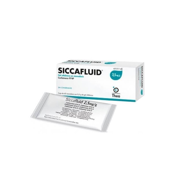 Siccafluid 2,5Mg/G Gel Oftalmico, 60 Envases Unidosis de 0,5G