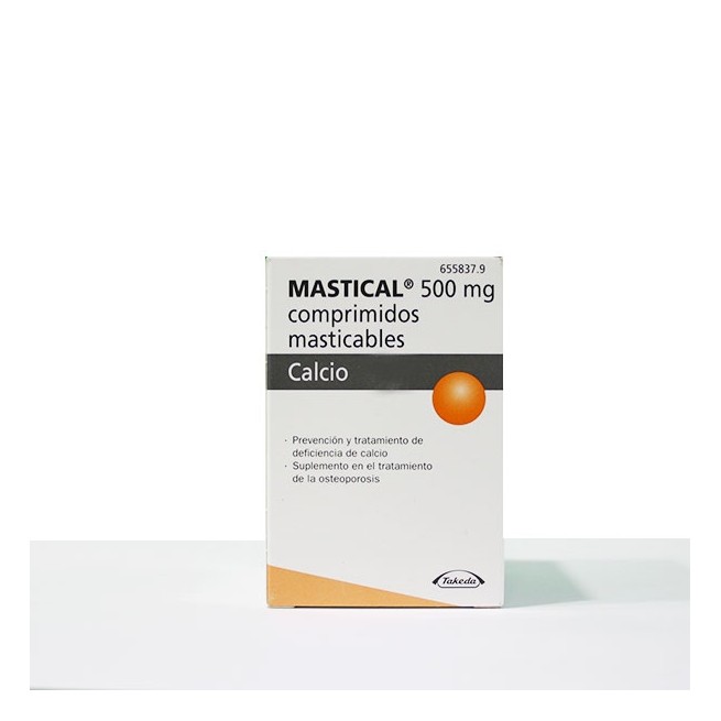 Mastical 1250 Mg (500 Mg Ca) 90 Comprimidos Masticables