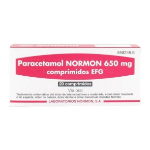 Paracetamol Normon Efg 650 Mg 20 Comprimidos
