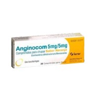 ANGINOCOM 5MG/ 5MG, 20 COMPRIMIDOS PARA CHUPAR SABOR NARANJA