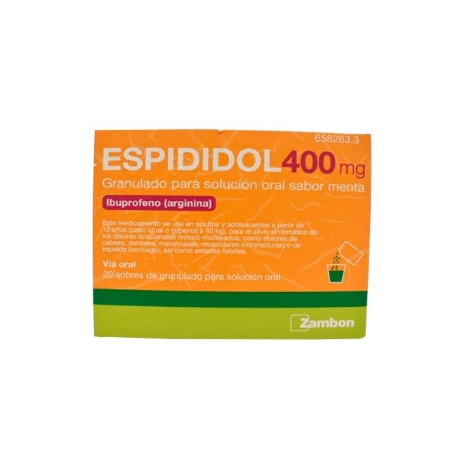 Espididol 400Mg Granulado Para Solución Oral Sabor Menta, 20 Sobres