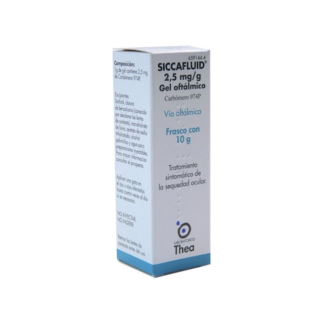 Siccafluid 2.5 Mg/G Gel Oftalmico 10 G