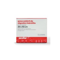 Acofar Gasa Esteril Algodon Hidrofilo Compresas 20 X 40 20 U