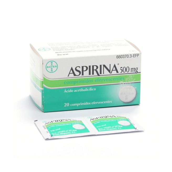 Aspirina 500 Mg 20 Comprimidos Efervescentes