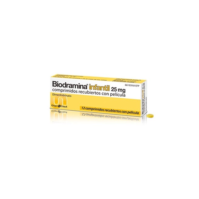 BIODRAMINA INFANTIL 25 MG 12 COMPRIMIDOS