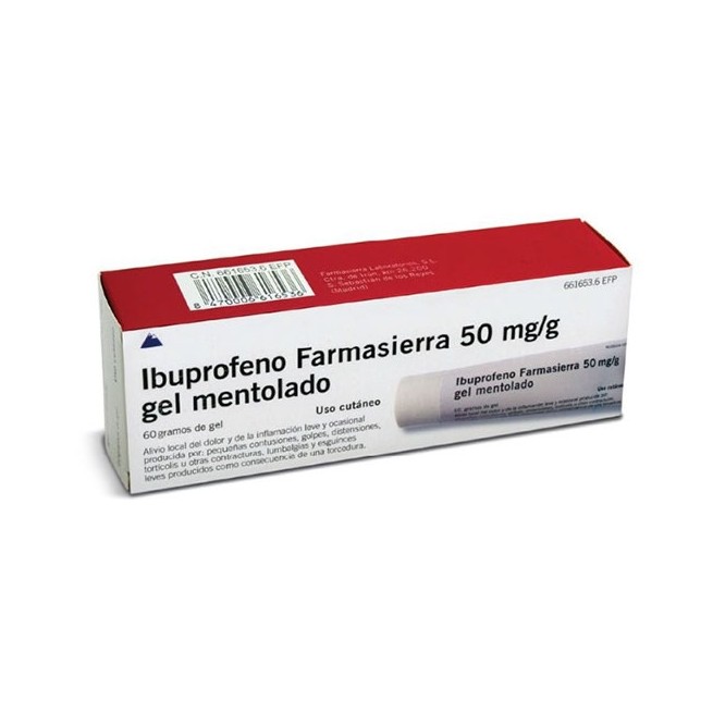 IBUPROFENO FARMASIERRA 50 MG/G GEL TOPICO MENTOL