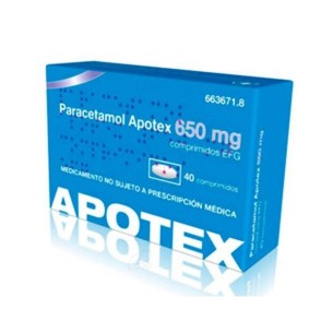 PARACETAMOL APOTEX EFG 650 MG 40 COMPRIMIDOS