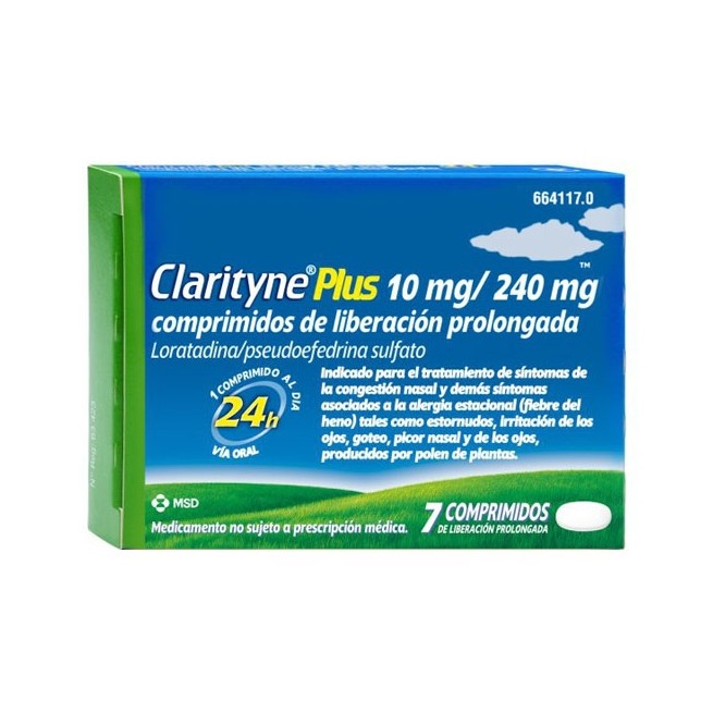 CLARITYNE PLUS 10/240 MG 7 COMPRIMIDOS LIBERACIO