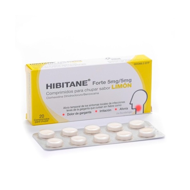 HIBITANE FORTE 20 COMPRIMIDOS PARA CHUPAR LIMON