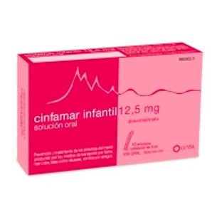 CINFAMAR INFANTIL 12.5 MG SOLUCION ORAL 12 UNIDO