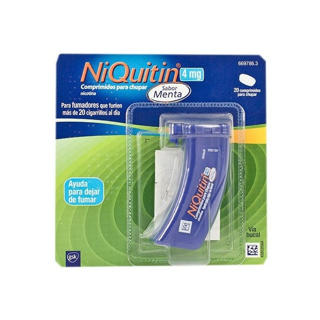 Niquitin 4Mg,  20 Comprimidos Para Chupar Sabor Menta