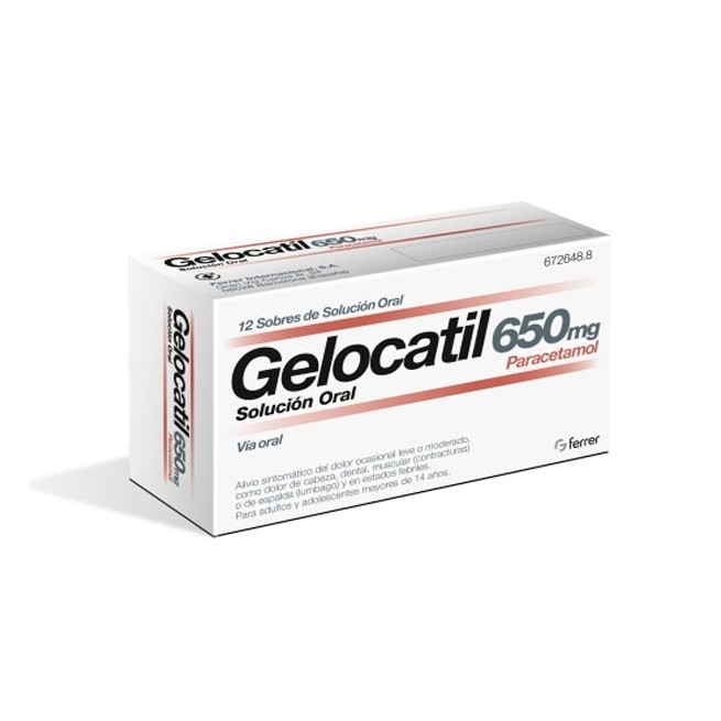 Gelocatil 650 Mg 12 Sobres Solucion Oral