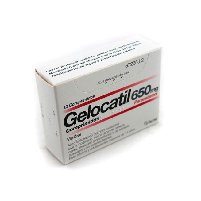 Gelocatil 650 Mg 12 Comprimidos (Tiras)