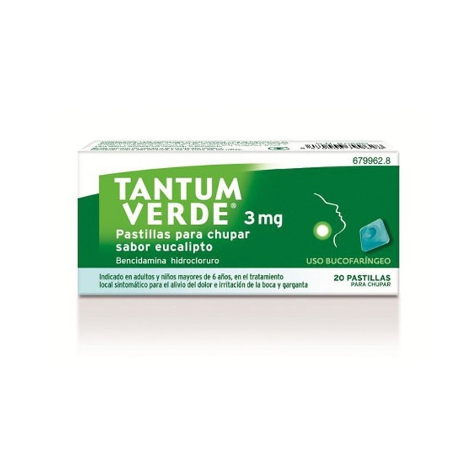 Tantum Verde 3 Mg 20 Pastillas Para Chupar Eucal