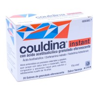 Couldina Instant con Ácido Acetilsalicilico Granulado Efervescente, 20 Sobres