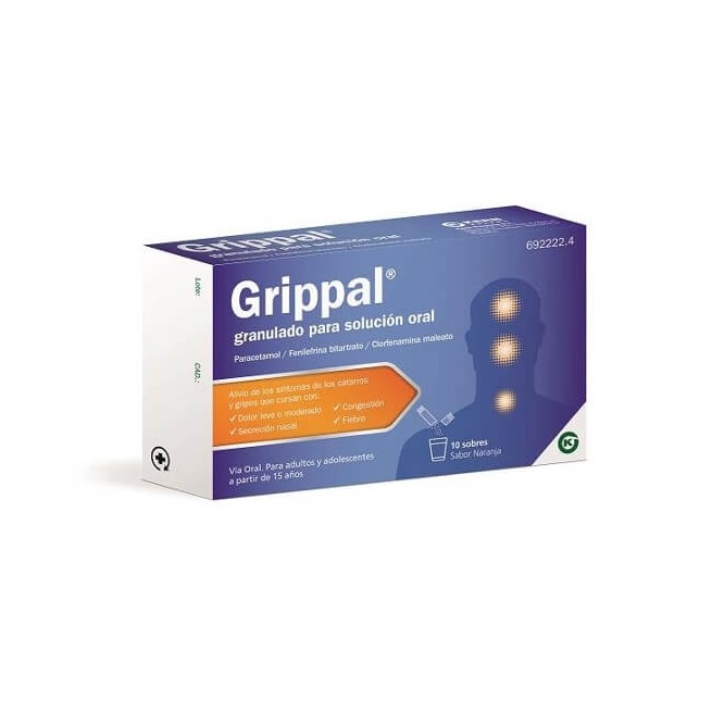 Grippal Granulado Para Solucion Oral, 10 Sobres