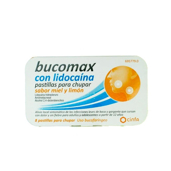 BUCOMAX LIDOCAINA 8 PASTILLAS PARA CHUPAR LIMON