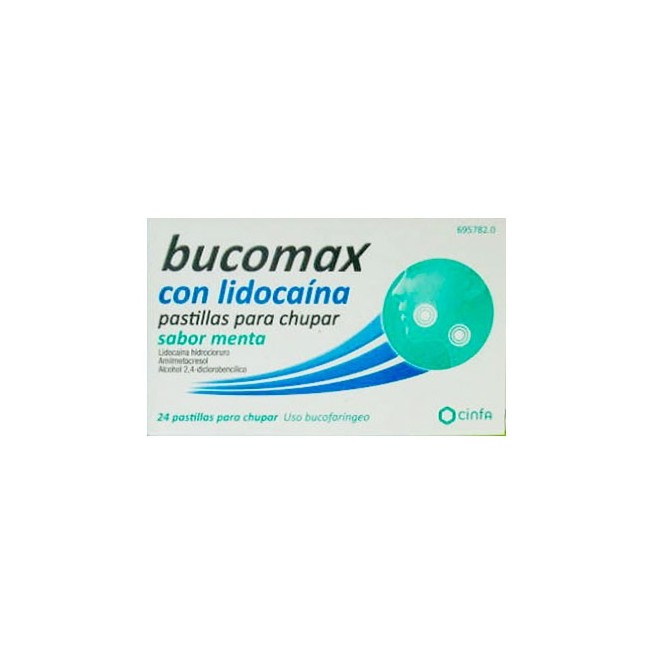 Bucomax Lidocaina 24 Pastillas Para Chupar Menta